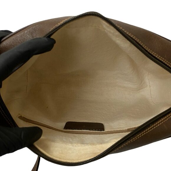GUCCI Brown Leather Shoulder Bag - Picture 9 of 10